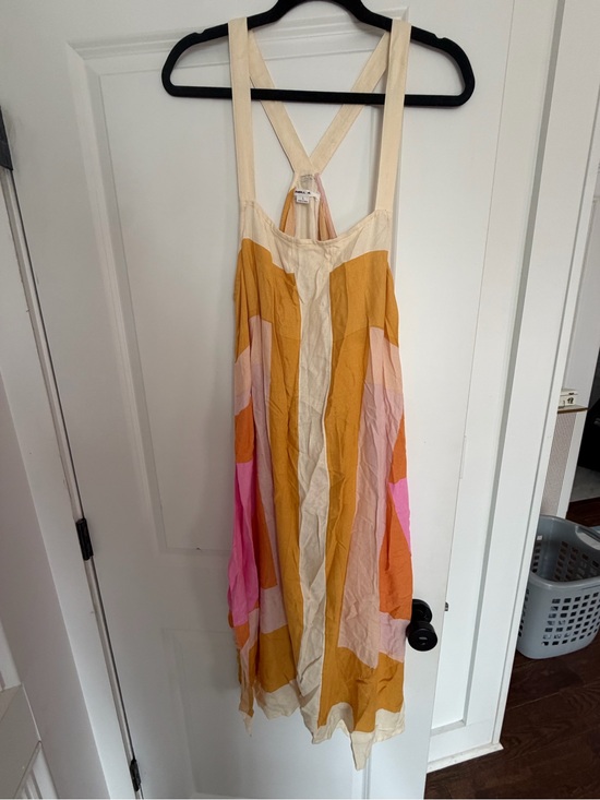O'Neill Dresses & Skirts - O'Neill Colorblock Maxi Dress in Mustard, Pink & Cream